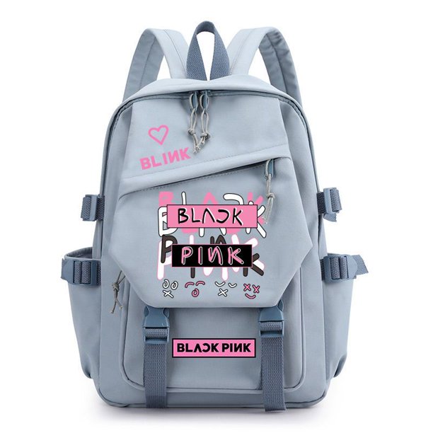 Negro blackpink Merchandise Mismo Estilo Ventilador De Tinta Apoyo Estudiante Mochila Mujer Jin Zhini lisa