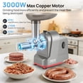 thumbnail image 3 of Meat Grinders, 3000W Max Electric Meat Grinder with Sausage Stuffer Maker, Kubbe Kit, 3 Grinding Plates, for Home Kitchen & Pet Food, Easy Clean, 3 of 10