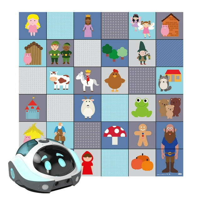 TTS Loti-Bot Coding Robot with Fairy Tale Mat Bundle Pack - Programmable STEM Robots Educational STEAM Scratch Block-Based Programming Bot for Educators and Learners