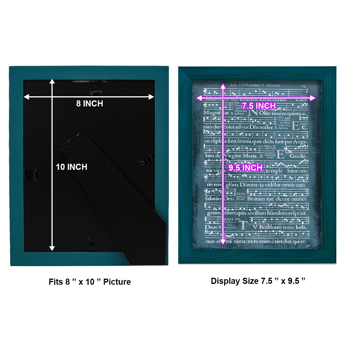 Graphic Songbook II - Framed Print w/glass - Ocean Blue