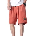 thumbnail image 3 of Frontwalk Men Fashion Summer Knee Length Short with Pocket Elastic Waist Workout Jogger Sweat Short Casual Lounge Short, 3 of 4