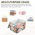 thumbnail image 6 of Yayeee Collapsible Storage Bin with Lid Fabric Closet Decorative Basket with Handles, Art City, 6 of 7