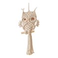 thumbnail image 2 of Owl Macrame Tapestry, Wall Hanger Woven Wall Hanging Long Tassel Woven Bohemian Tapestry for Living Room Apartment Decoration White, 2 of 8