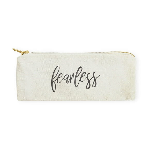 Fearless Cotton Canvas Pencil Case and Travel Pouch
