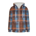 thumbnail image 6 of Gamivast Sherpa Lined Flannel Jacket Women Plaid Zip up Hooded Fleece Lined Jackets Fall Fashion Long Sleeve Warm Soft Casual Winter Coats with Pockets Work Travel Outfits, 6 of 6