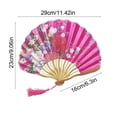 thumbnail image 3 of Classic Silk Folding Fan, Durable Bamboo Rib Hand Fan for Wedding Stage Photography Decor D, 3 of 6