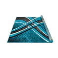 thumbnail image 6 of HR Swirls Pattern Area Rug 8x10 Geometric Pattern Modern Turquoise & Gray Carpet Comfy shed Free Stain Resistant, 6 of 7