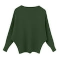 thumbnail image 3 of Pullover Sweaters for Women 2025 Long Batwing Sleeve Crewneck Oversized Plain Knitted Sweater Tops Fall Winter Outfits, 3 of 5