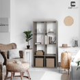 thumbnail image 6 of 13 Inch Open Back Cube Organizer, 6/8/9 Cubes Shelf with Durable Frame, Versatile Storage for Books Media Toys, Home OfficeRoom, Grey Oak White, 6 of 6