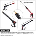 thumbnail image 3 of QUETO Pressure Washer Tips Turbo Pressure Washer Nozzle 3000 PSI Max Rotating Pressure Washer Nozzle with 1/4'' Quick Connect for Cleaning Brick, Concrete and Vinyl Surfaces, 3 of 5