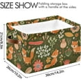 thumbnail image 4 of FREEAMG Fox and The Flower Storage Basket, Durable Canvas Organizer With Handles Large Collapsible Storage Bins Boxes for Home Office - 2 Pack, 4 of 7