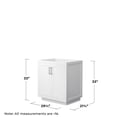 thumbnail image 3 of Wyndham Collection Miranda 30" Wood Single Bathroom Vanity - Nickel/White, 3 of 4