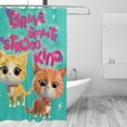 thumbnail image 3 of Super Kitties Shower Curtains for Bathroom, Kids Shower Curtain Sets Waterproof Fabric Cloth Bath Curtains with 12 Hooks 72x72 inch, 3 of 7