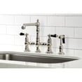 thumbnail image 3 of Kingston Brass KS7276PKLBS Duchess Bridge Kitchen Faucet with Brass Side Sprayer, Polished Nickel, 3 of 7