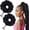 2pcsOversize, variant on 4 count Black Adjust Satin Hair Scrunchies for Women Girls, Adjustable Hair Ties Soft Than Silk for 4c Girlie Thick Curly  Hair, Easy to Use Hair Accessories for Afro Puff Loc Ponytails