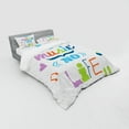 thumbnail image 3 of Ambesonne Saying Bedding Set 3 Pcs, No Music, No Life Slogan, Twin, Multicolor, 3 of 3
