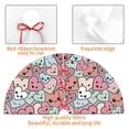 thumbnail image 4 of Lsque Cartoon Hearts Print Christmas Tree Skirt, Tree Skirt with Ties or Velcro, Perfect for Holiday Decorations, Halloween, and New Year-36", 4 of 7