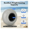 thumbnail image 4 of 9" Replacement Balloon Wheels, 2 Pack Cart Tires with 0.78in Inner Diameter, Beach Sand Tires for Kayak Canoe Beach Fishing Buggy Cart, 4.5in Thickness, 4 of 8