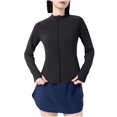 thumbnail image 2 of FNFYFH Women's Sun Protection Workout Jacket Lightweight Zip Up Yoga Jacket Cropped Athletic Slim Fit Tops, 2 of 5