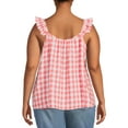thumbnail image 5 of Terra & Sky Women's Plus Size Ruffle Strap Tank Top, 5 of 6