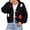 Black, variant on Edvintorg Cropped Cardigan for Women Halloween V Neck Loose Casual Knit Sweater Lightweight Open Front Top Women Clothing Black S-XL