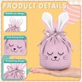 thumbnail image 2 of 18 Bolsas de Regalo de Conejito de Pascua, Bolsas con Cordón de Terciopelo con Orejas de Conejo, Bolsas de Regalo de Conejito, Recuerdos de Fiesta de Conejito, 6 Colores, 2 of 8