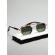 thumbnail image 1 of 1pair Unisex Metallic Geometric Frame & Fashionable Decor Casual Sunglasses, 1 of 4