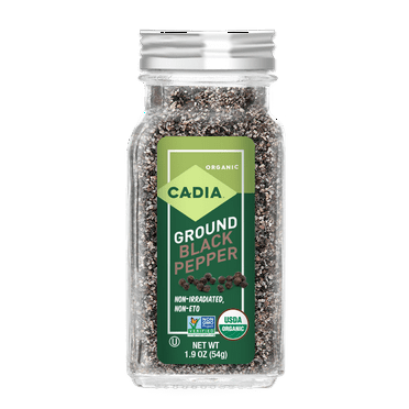 Cadia, Organic Ground Black Pepper, 1.9 Oz