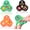 3PC-C, variant on 3 Pack Fidget Pad Controller, Handheld Sensory Stress Relief Toys for Adults & Teens, for Office, Work, and Travel