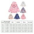 thumbnail image 7 of FYMNSI Toddler Girl Windbreaker Light Hooded Jacket Printed Zip Up Hoodie Spring Fall Rain Jackets Kids Clothes 5-6T, 7 of 7