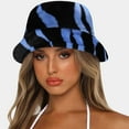 thumbnail image 2 of iHPH7 Sun Protection Hat Fisherman Hat Winter Hats for Women Bucket Hats for Woman Wide Brim Hats for Women, Blue One Size, 2 of 4