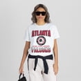 thumbnail image 4 of Women's Gameday Couture White Atlanta Falcons Oversized All-Time Classic Flowy T-Shirt, 4 of 6