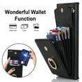 thumbnail image 5 of Wallet Case for Samsung Galaxy S23 Ultra with Card Slots, Ring Holder for Galaxy S23 Ultra Stand Case, Luxury PU Leather RFID Blocking with Wrist Hand Strap Shockproof Protective Cover, Black, 5 of 9