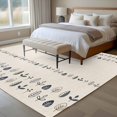 thumbnail image 4 of 5'x7' Area Rugs, Vintage Botanical Indoor Outdoor Area Rug for Living Room Bedroom, Herb on Beige Leaves Retro Country Washable Bathroom Rugs Kitchen Floor Carpet Mats Home Decor Aesthetic, 4 of 8