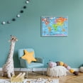 thumbnail image 2 of The Kids Room by Stupell Our Big Beautiful World Map Framed Wall Art by Marley Ungaro, 2 of 8