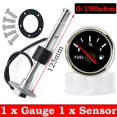 thumbnail image 1 of Marine Boat Car Fuel Level Sensor With Indicator Tank Meter 0~190 Ohm 52mm Fuel Gauge For Fuel Sending Unit With 100~600 Mm, 1 of 1