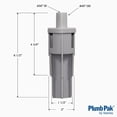 thumbnail image 3 of Plumb Pak 5/8 In. x 1/2 In. Gray Dishwasher Air Gap PP855-69, 3 of 7