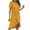 Yellow, variant on Casual Summer Dresses For Women Sevevn Women's Fashion Casual Solid Color Button Round-Neck Irregular Dress