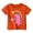Orange, variant on LRen Cute Girls Shirts Size 10-12 Girl Letter Print Crew Neck Short Sleeve T-Shirts Kids Regular Fit Tee Shirt Shirts for Kids