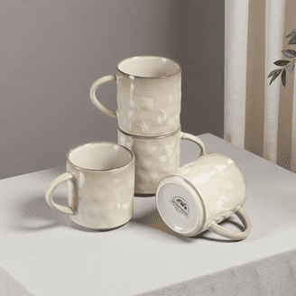 Marcelle, Multi Color 6 Pc. Ceramic Coffee Mug Set with a Metal