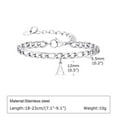 thumbnail image 2 of HIJONES Letter Alphabet Bracelet for Women Men Initial Letter Flat Chain Dainty Charm Initial First Name Jewelry Silver Y, 2 of 6