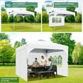 thumbnail image 4 of SANOPY 10'x10' Pop Up Canopy Tent for Party Tent with One Push Central Button&Air Vent Instant Canopy Tent with Sidewalls&Sandbags Ez Up Pop up Party Canopy Tent with Carry Bag, White, 4 of 11