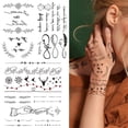 thumbnail image 3 of Adhesivo temporal para tatuajes Glaryyears, negro, 20 hojas, 3 of 4