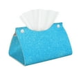 thumbnail image 2 of Lsque Sky Blue Glitter Printed Long Tissue Box Cover Holder, Facial Paper Organizer Dispenser,Triangle with Bottom Belt, PVC Leather Decorative Organizer, 2 of 9