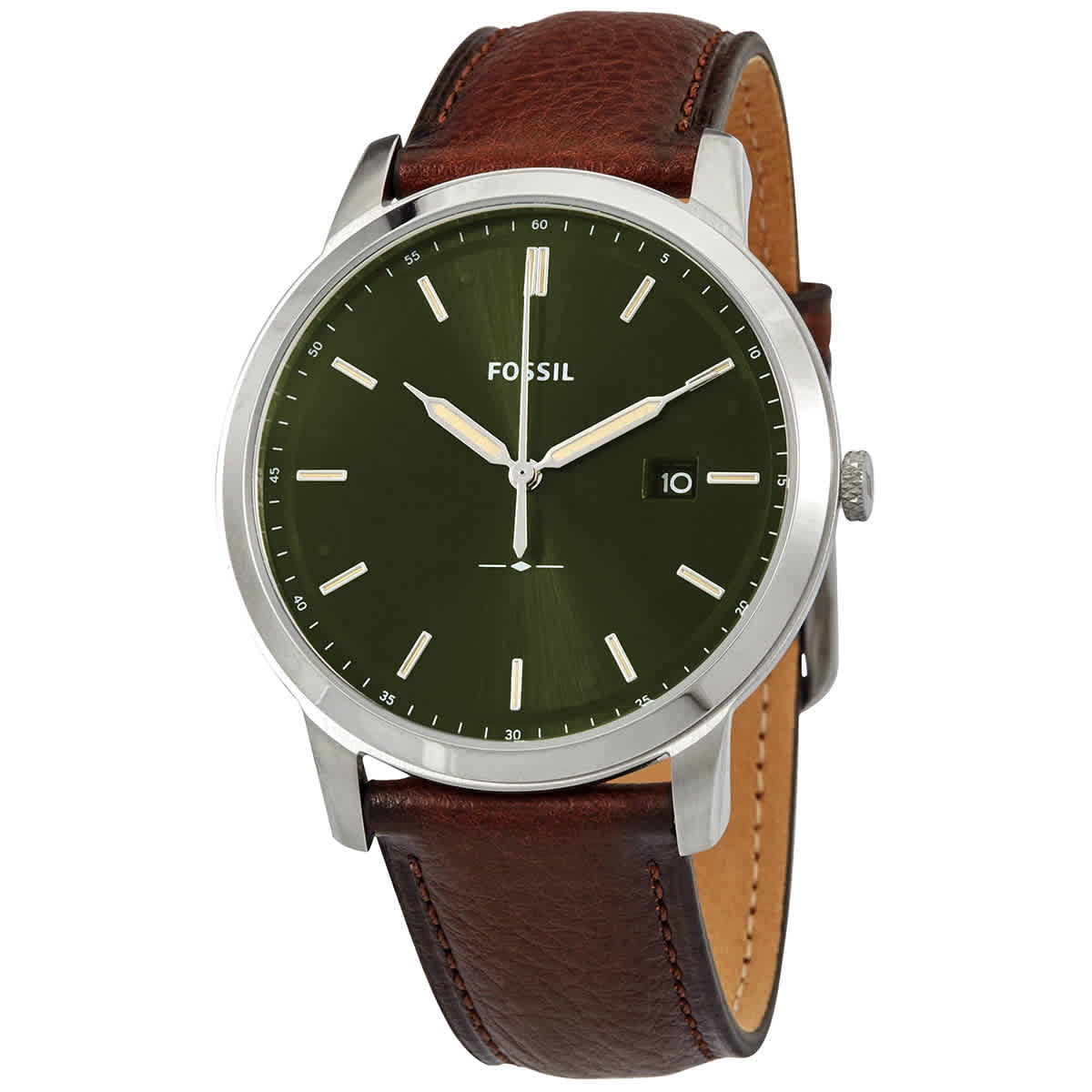 Fossil Neutra Quartz Green Dial Luggage 