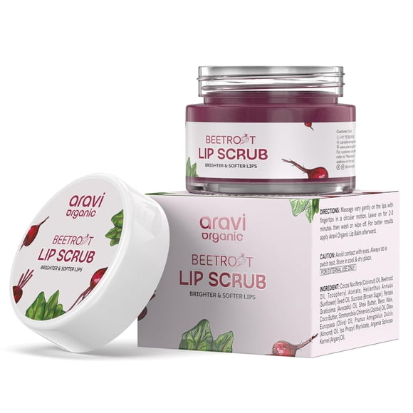 Exfoliante labial Aravi Organic de remolacha y manteca de karité 15 g