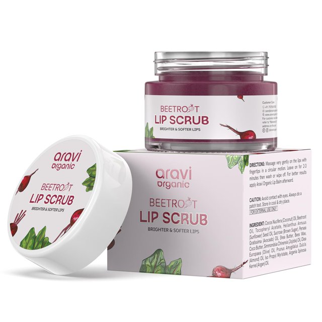 Exfoliante labial Aravi Organic de remolacha y manteca de karité 15 g