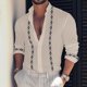 thumbnail image 1 of Men Casual Collared Dress Long Sleeve Button Down Muscle Slim Blouse Shirts Tops, 1 of 8