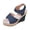 #Blue, variant on Wedge Sandals for Women Dressy Summer Platform Shoes Espadrille Jute Wrapped Mid Heel Open Toe Dressy Party Beach Wedding Stylish Footwear