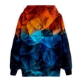 thumbnail image 5 of Fshinging Unisex Geometric Color Block Oversize Hoodie Drawstring Long Sleeve Loose fit Sweatshirt Multicolour 3XL, 5 of 5